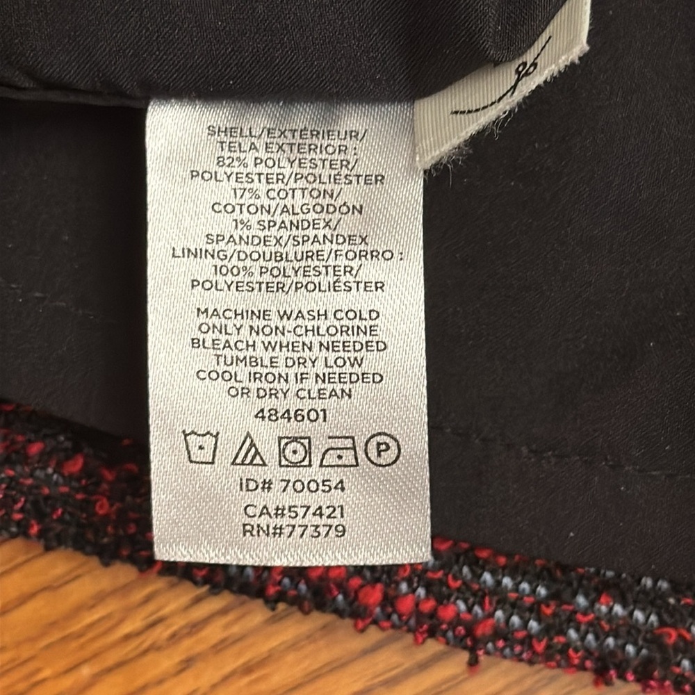 Ann Taylor Black and Red Tweed Dress Size 10 Petite - Picture 10 of 10